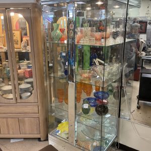 Glass and mirror lighted display case