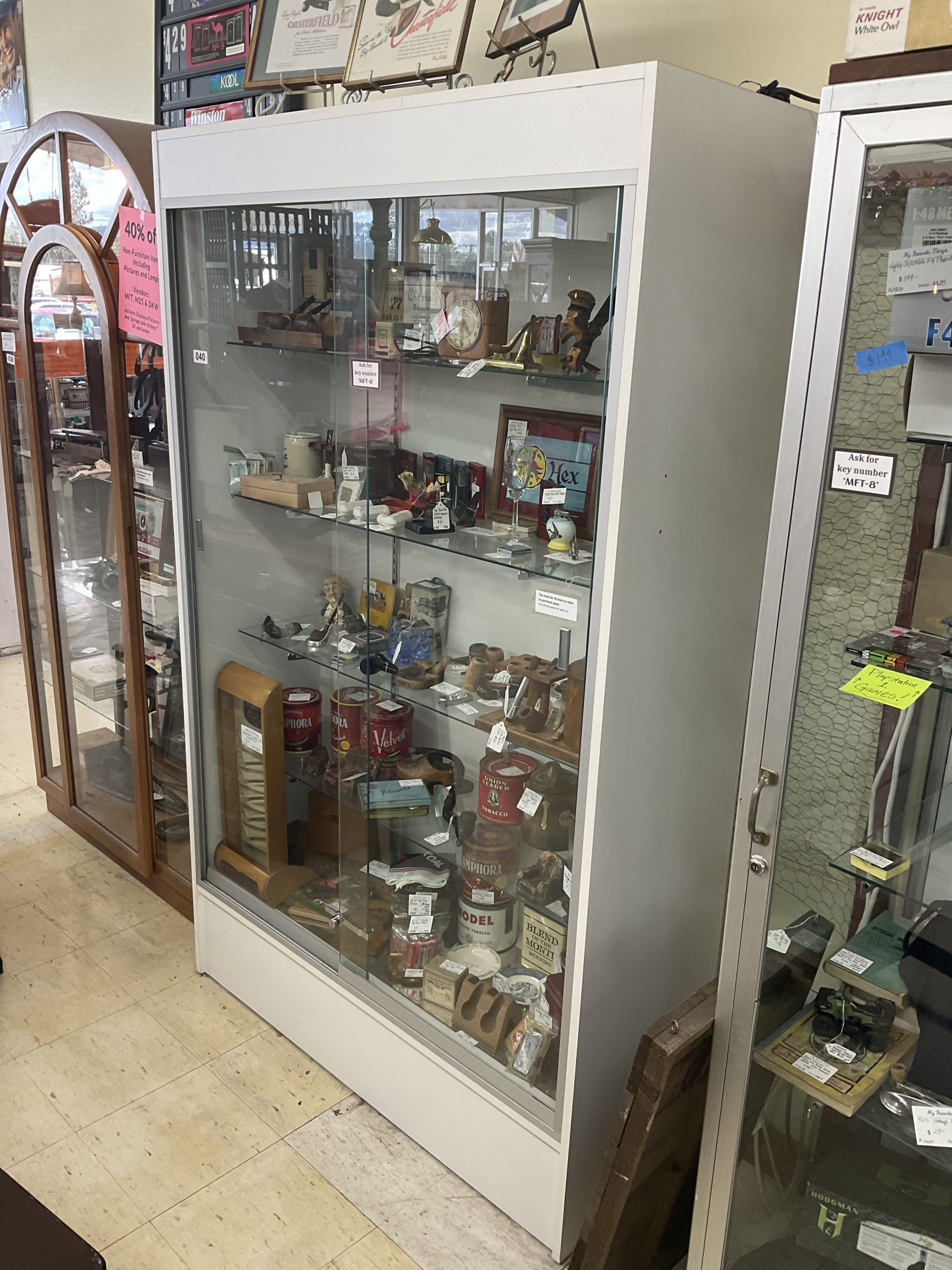 Laminated particle board display case