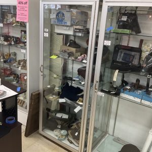 Glass and metal display case