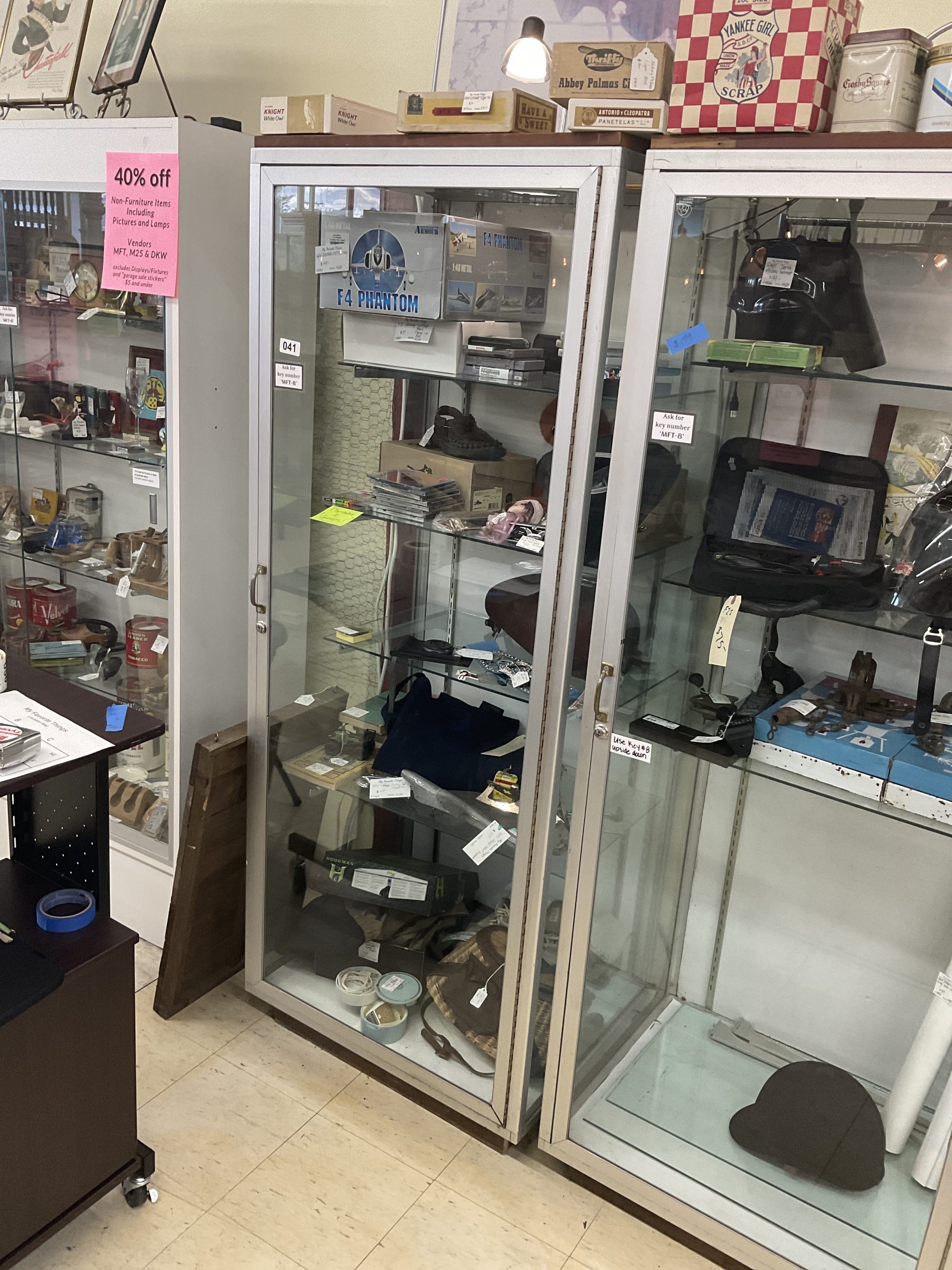 Glass and metal display case