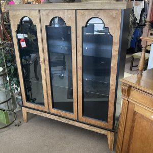 Unique repurposed vintage hutch top display cabinet