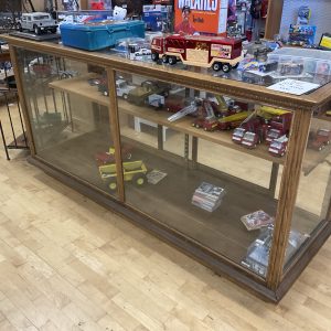 Antique oak and glass display case
