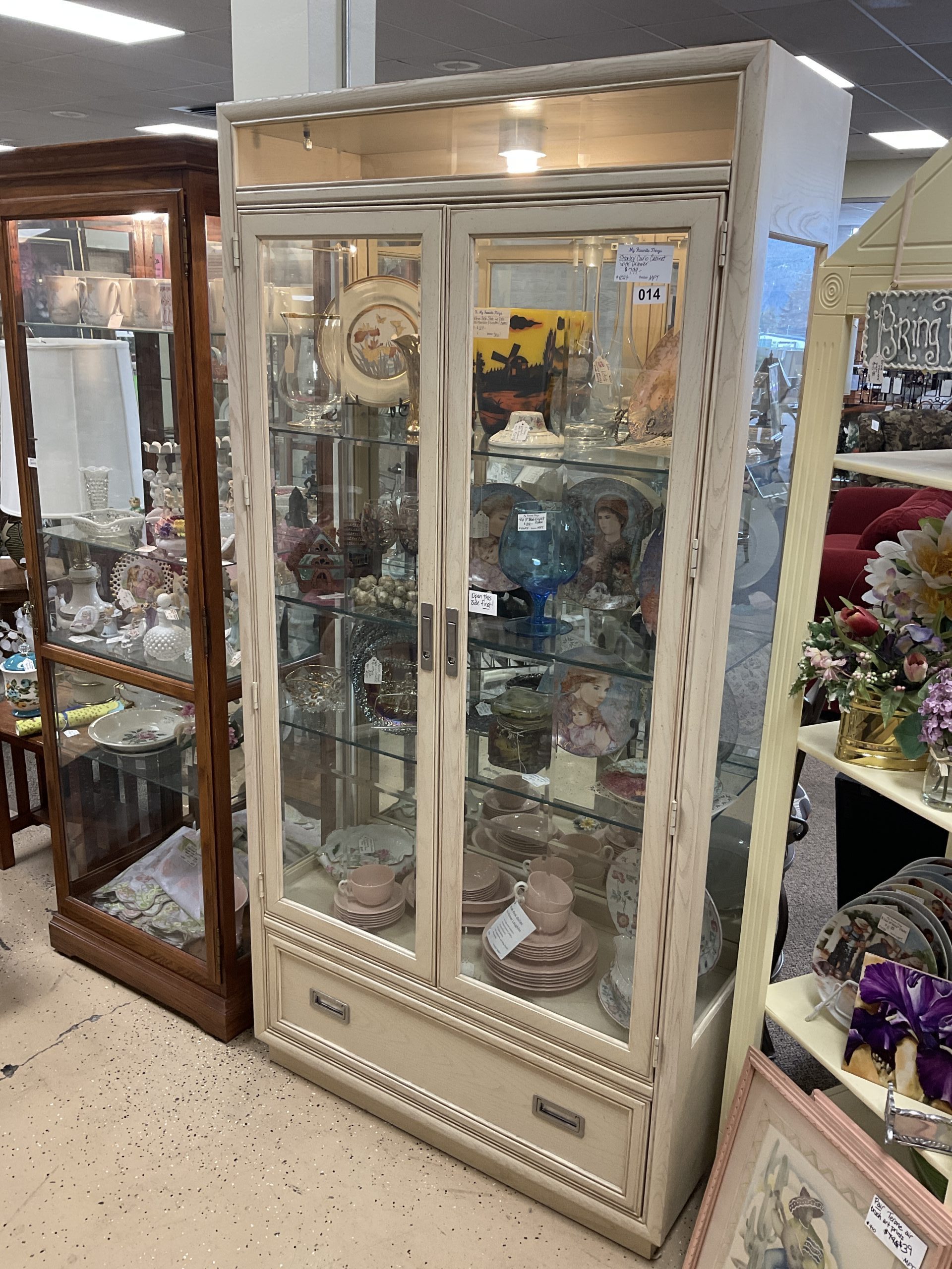 Contemporary Lighted Display Case