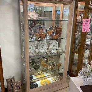 Glass and wood display case