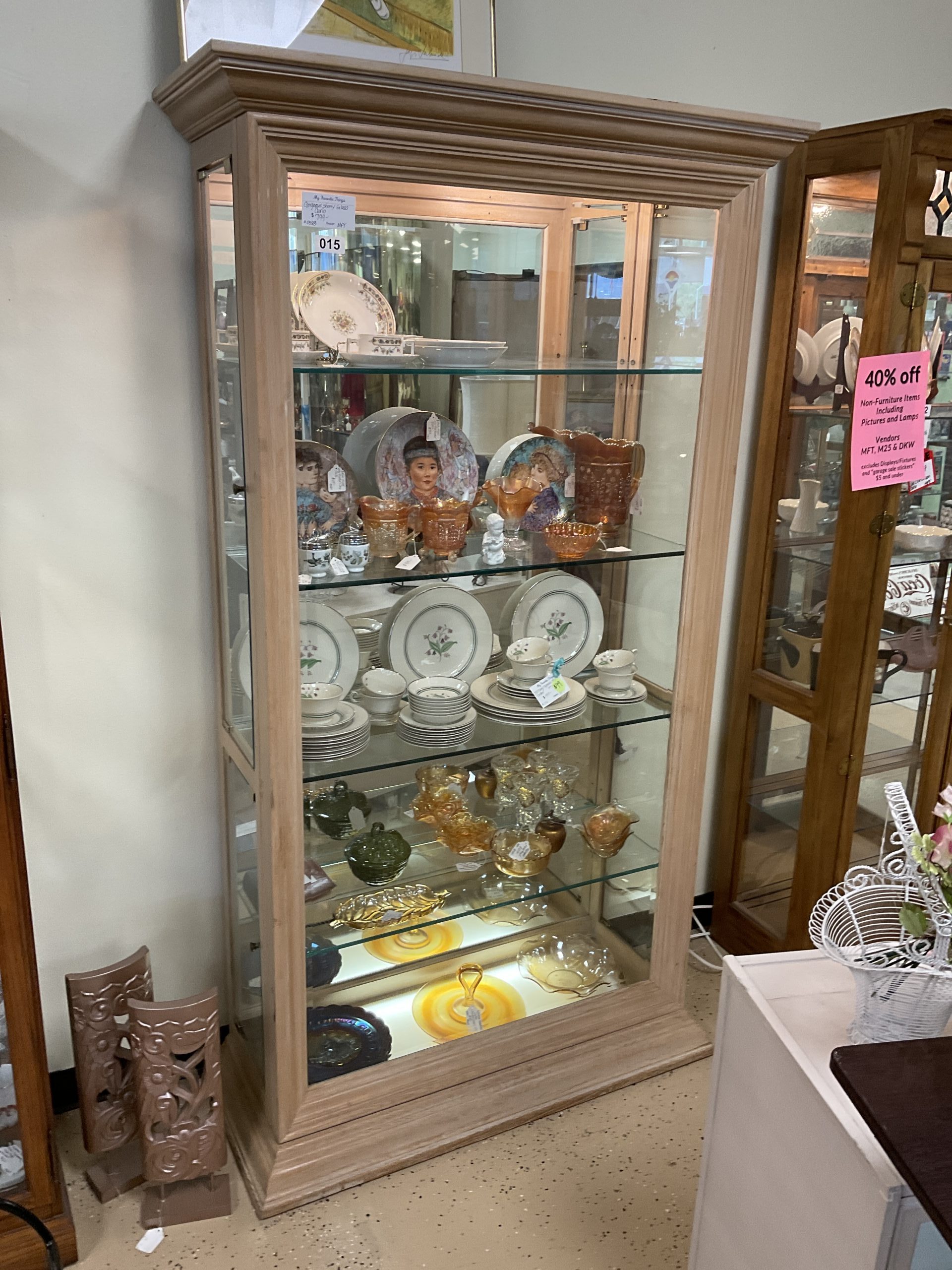 Glass and wood display case