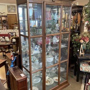 Vintage glass and wood display case