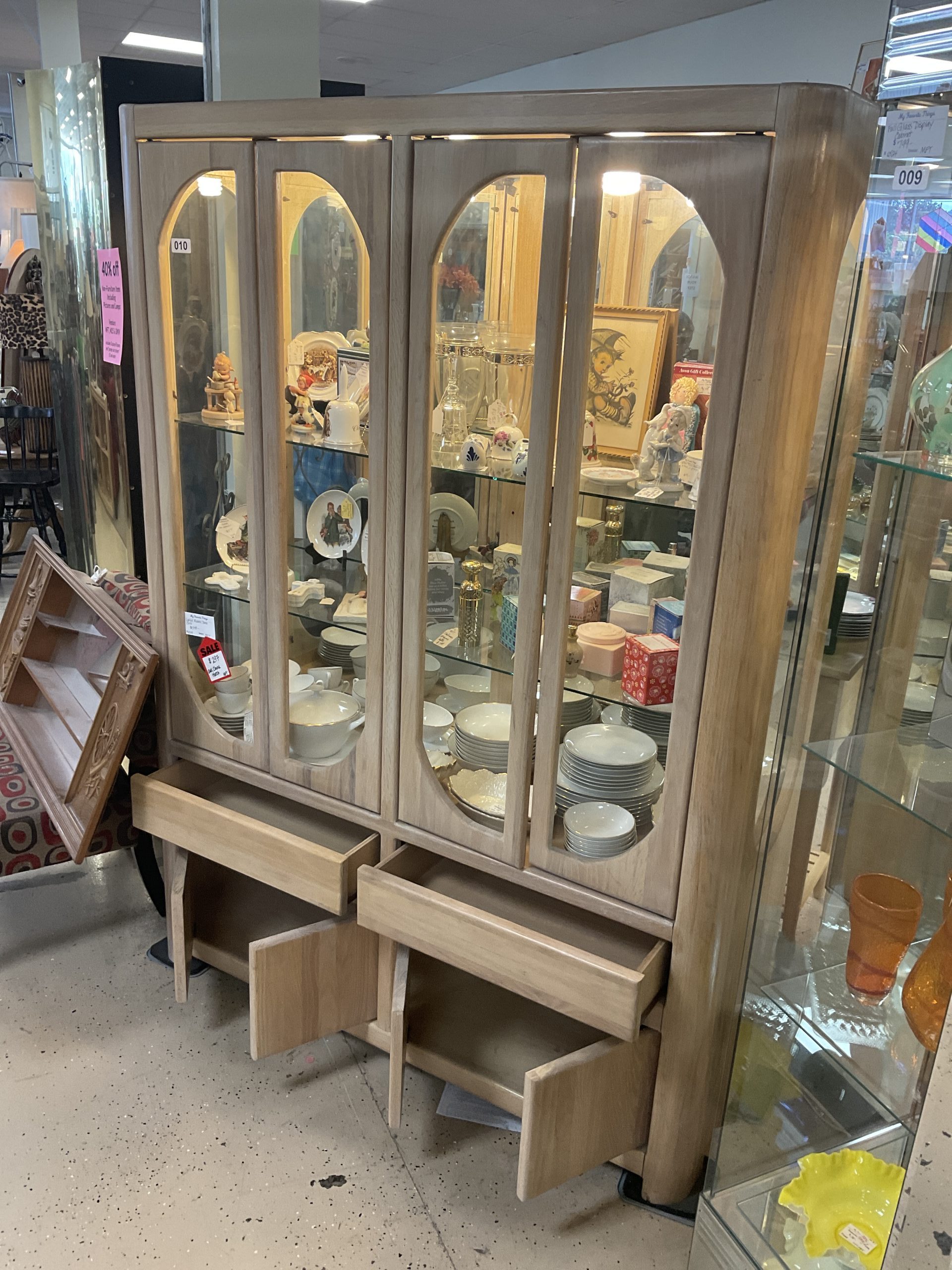 Light oak display case
