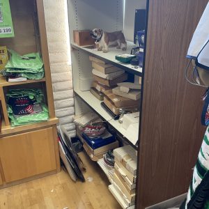 Wood and laminate storage shelf unit